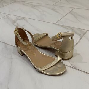 Stuart Weitzman Metallic Gold Sandals